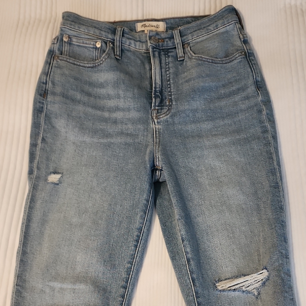Madewell Light Blue Distressed Boyfriend Jeans
